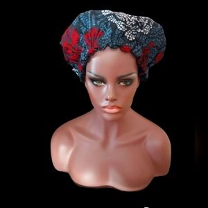 African print resusable shower cap